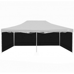 Aga Pereți laterali pentru stand de vânzare 3x6m Negru