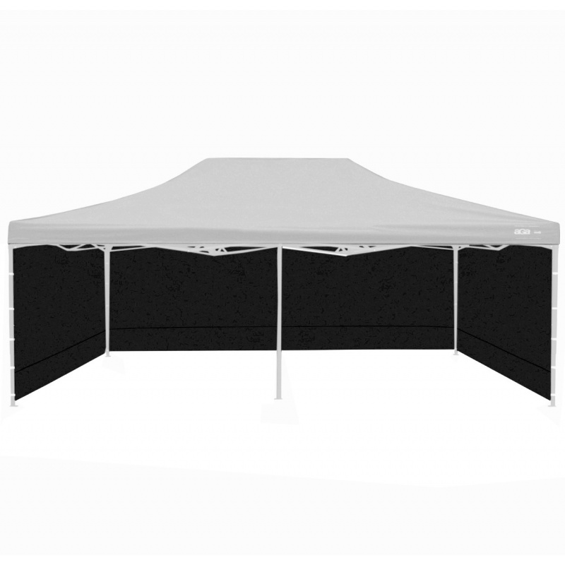 Aga Pereți laterali pentru stand de vânzare 3x6m Negru