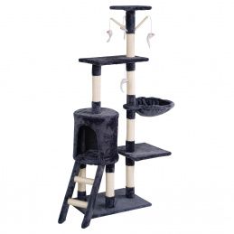 Aga Ansamblu de joacă pentru pisici 47x35x136 cm Gri închis