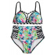Costum de baie boho cu slip înalt mărime. Cu ISO
