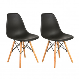 Aga 2x Scaune de masă Negru