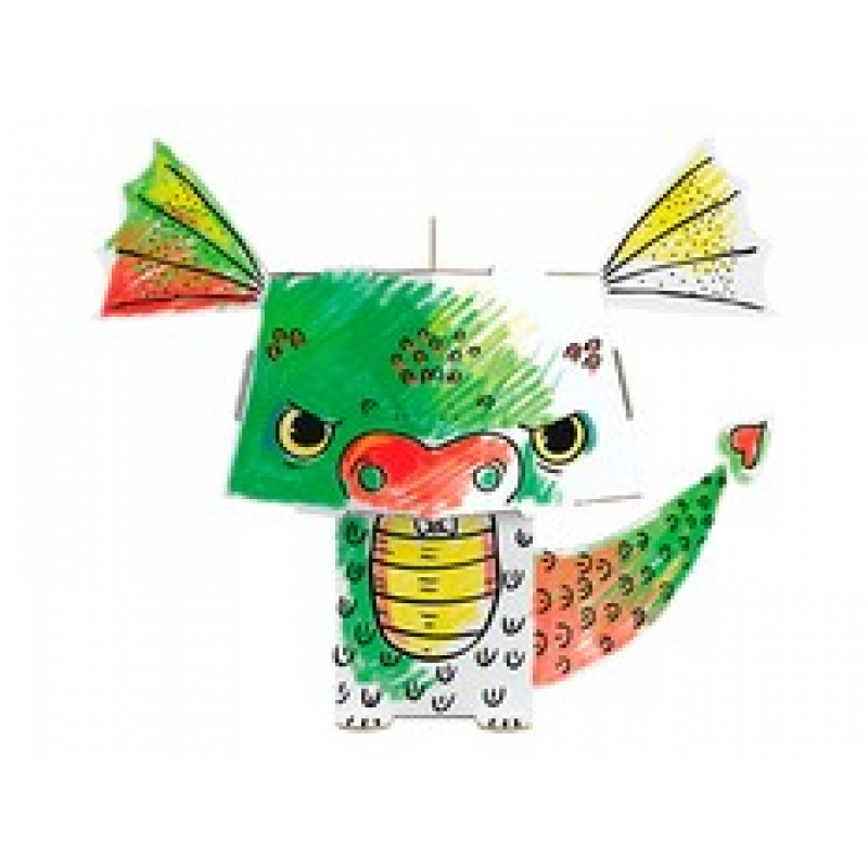 MONUMI 3D Carte de colorat Dragon 3+