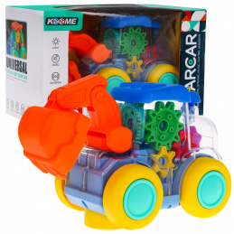 Excavator interactiv colorat pentru copii 3+ Cutii de viteze + cupă mobilă