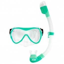 Set de scufundare Aga mască și snorkel M12+S2 Turcoaz Set de scufundare Aga mască și snorkel M12+S2 Turcoaz