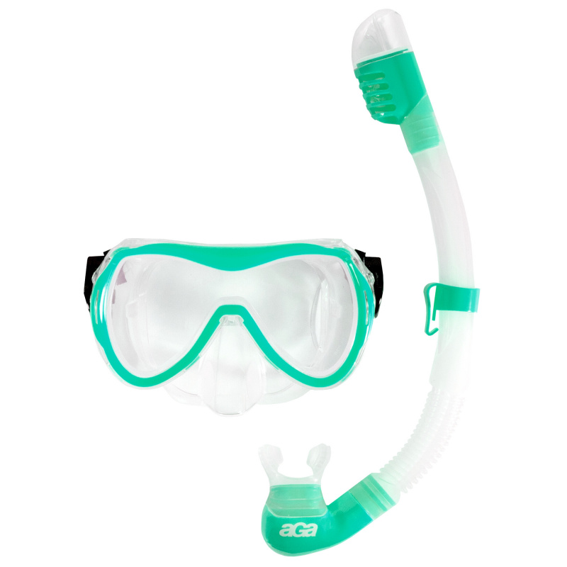 Set de scufundare Aga mască și snorkel M12+S2 Turcoaz