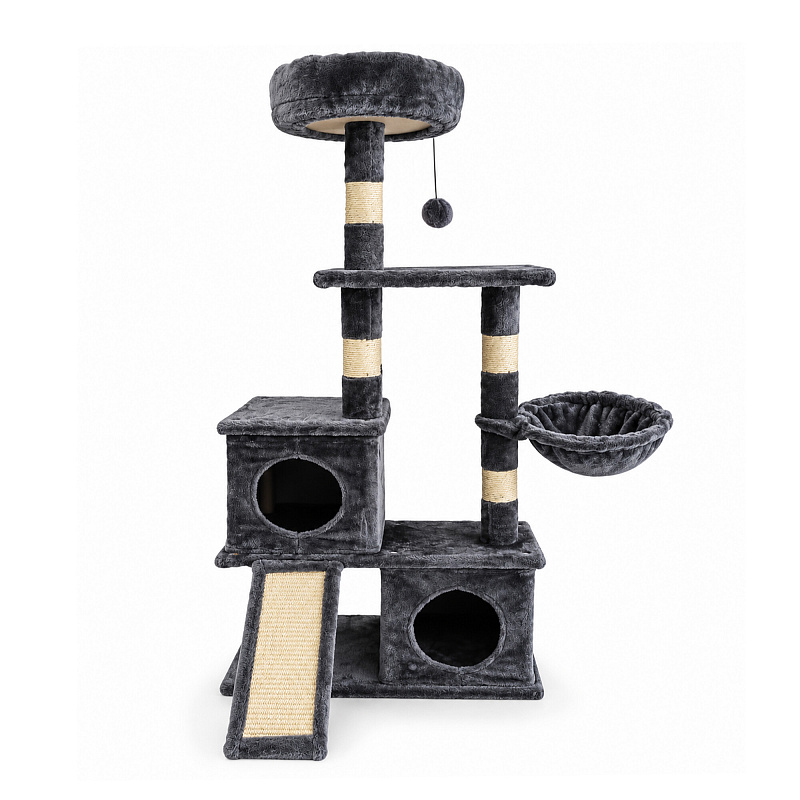 Aga Stâlp pentru zgâriat pentru pisici 60,5x32x115 cm Gri închis