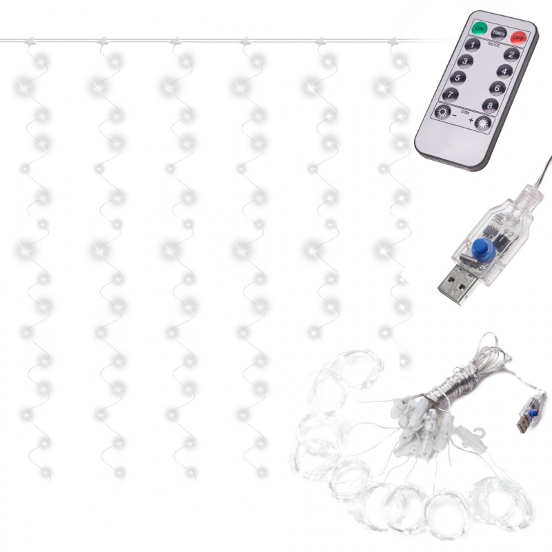 Aga LED Cortină luminoasă 3x3m 300 LED Alb rece