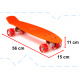 Aga Frisbee skateboard roți LED portocalii