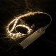 Detector de mișcare USB bandă LED 1M alb cald pe baterii