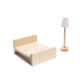Aga MDF Căsuță pentru păpuși cu mobilier 78cm LED Negru