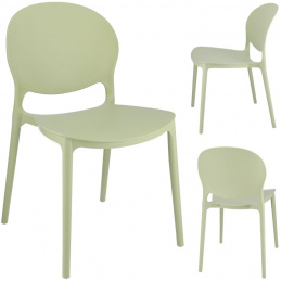 Scaun JUSTIN din plastic salvie