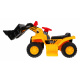 Buldozer pe baterii pentru copii Călăreț + cască + cupă mobilă + sunete