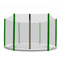 Aga Plasă de protecție 250 cm pentru 6 stâlpi Plasă neagră / Verde închis