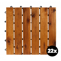 Linder Exclusiv Plăci de terasă din lemn de salcâm 30x30 cm 22 buc.