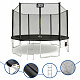 Aga SPORT PRO Trambulină 430 cm Neagră + plasă de protecție + scară + buzunar pentru încălțăminte