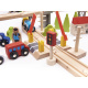 Aga Set trenuleț din lemn pentru copii, 70 de piese