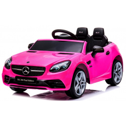 Mercedes SLC 300 roz, Roți din spumă Eva, scaun moale Licență Baterie litiu-ion