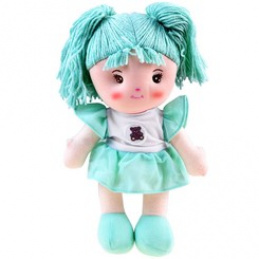 Păpușă de cârpă Zuzia 33cm în rochie mentă ZA3853 universală