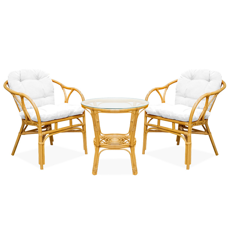 Set mobilier Aga Ratan SITA Maro deschis/Alb -II. CALITATE