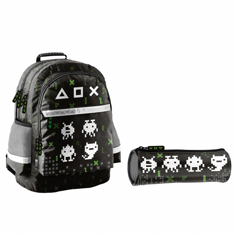 Set școlar Paso cu rucsac cu trei compartimente + penar Game