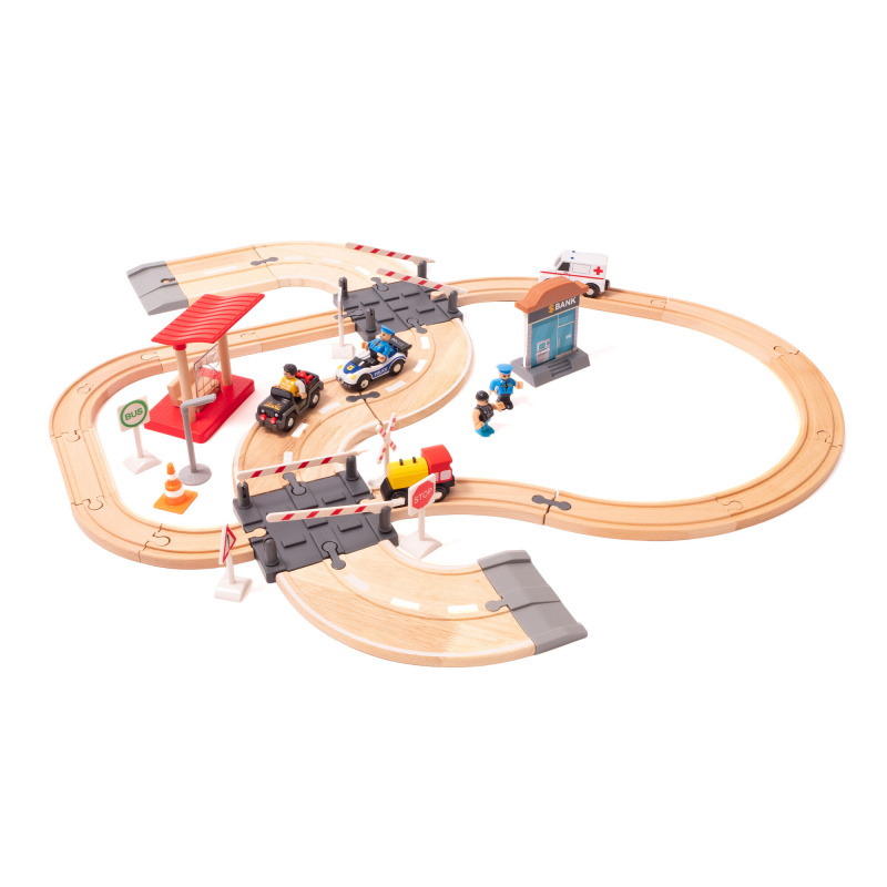 Aga4Kids Set trenuleț din lemn 30 piese DS5644