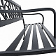 Bancă de grădină din metal Aga 125x53x77 cm