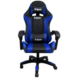 Scaun Gaming K3 R-Sport ALBASTRU-NEGRU pentru jucător + masaj