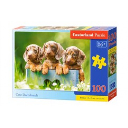 Puzzle 100 buc. Drăguț Dachshunds universal