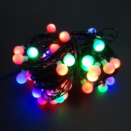 E10D1 LAMPKI CHOINKOWE RGB 80LED 12M