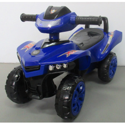 Vehicul Quad J5 albastru, premergător, muzică, claxon