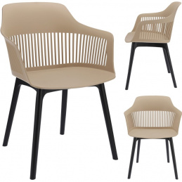 Scaun din plastic CORNIDO bej