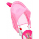 tricicletă pentru copii Elephant Pink + sunete + copertină + barieră de siguranță + suport pentru picioare + mâner + schiuri + spațiu de depozitare
