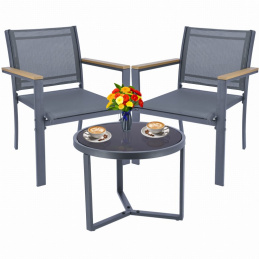 Set mobilier de grădină 2 scaune + masă
