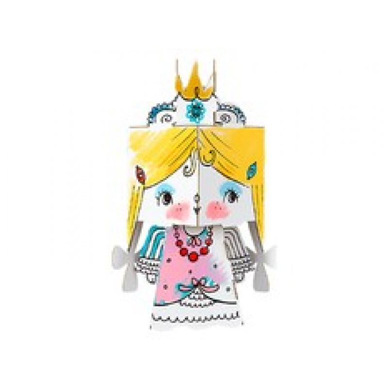 MONUMI 3D Carte de colorat Prințesă 3+