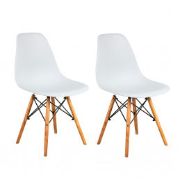 Aga 2x Scaune de masă Albe