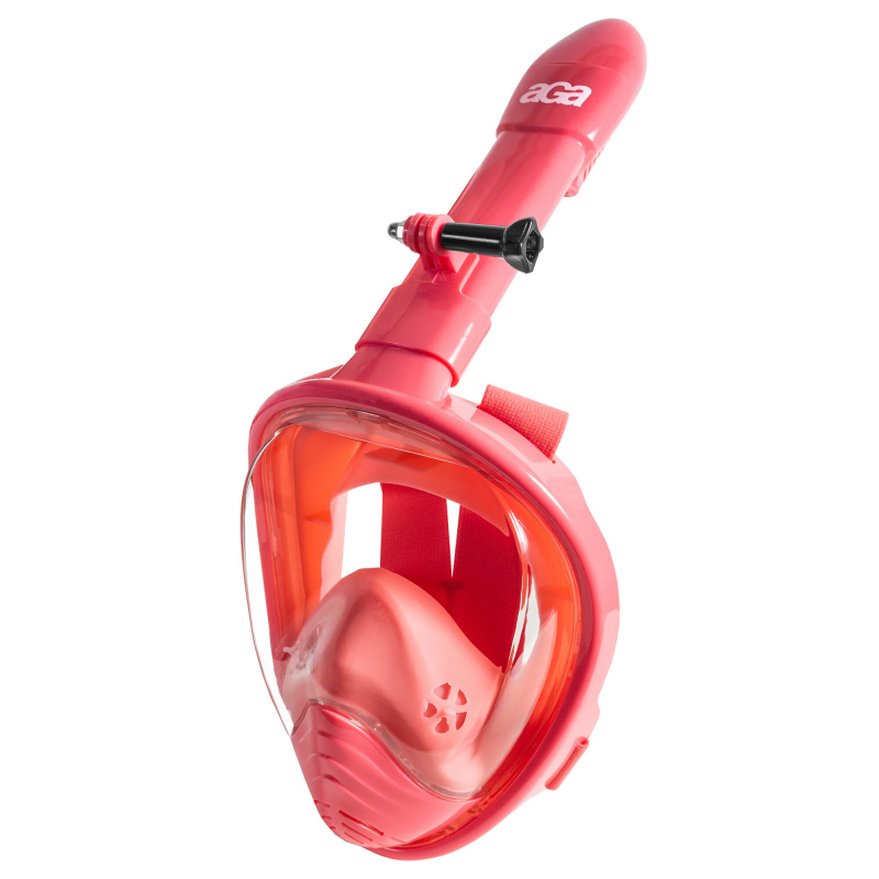 Aga Mască de snorkeling pentru copii, cu față întreagă, XS Roz