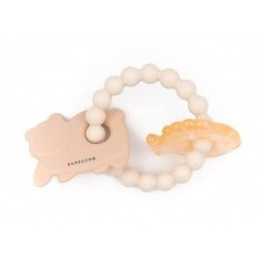 Jucărie de dentiție din silicon roz Ursuleț 4m+ BAMBOOM universală