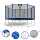 Aga SPORT PRO Trambulină 366 cm Albastră + plasă de protecție + scară - CALITATEA II