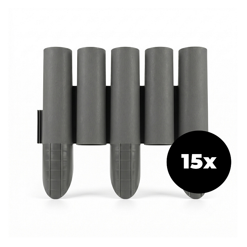 Aga Bordură de grădină din plastic 29,5x25,5x5,4 cm 15 bucăți