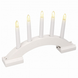 Suport pentru lumânări de Crăciun cu 5 LED-uri - temporizator Suport pentru lumânări de Crăciun cu 5 LED-uri - temporizator