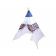 Cort tip teepee pentru copii ZA3557 Tm. albastru/Alb