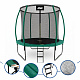 Aga SPORT EXCLUSIVE Trambulină 250 cm Verde închis + plasă de protecție + scară - CALITATEA a II-a