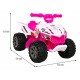Cea mai rapidă ATV cu baterie pentru copii Roz + motor de 25W