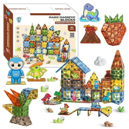 BK2 CĂRĂMIZI MAGNETICE DIAMANTATE         DINOZAURI 90 EL