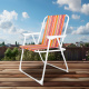 Scaun pliant Aga OXFORD MR2128 Portocaliu cu dungi
