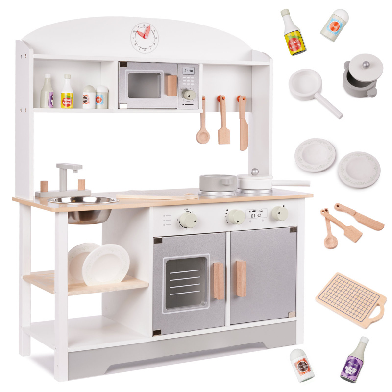 Aga Bucătărie din lemn pentru copii MDF MODERN CLASSIC cu accesorii