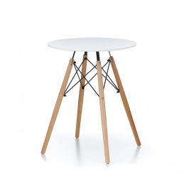 Masa de dining Aga 60 cm Alb