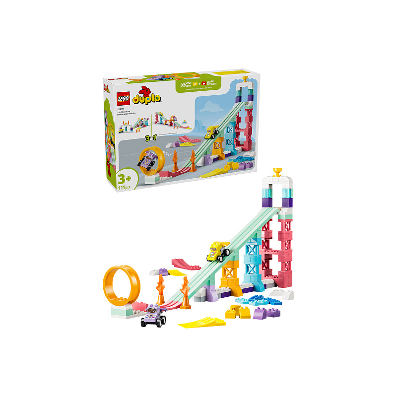 LEGO® DUPLO® 10478 Rampe creative cu vehicule 3 în 1
