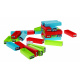 Mini joc arcade Jenga pentru copii 3+ Construirea turnurilor + 30 de blocuri colorate + zaruri