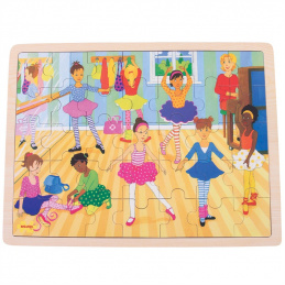 Bigjigs Toys Puzzle din lemn balerine 35 piese 2DZ139 - II. CALITATE
